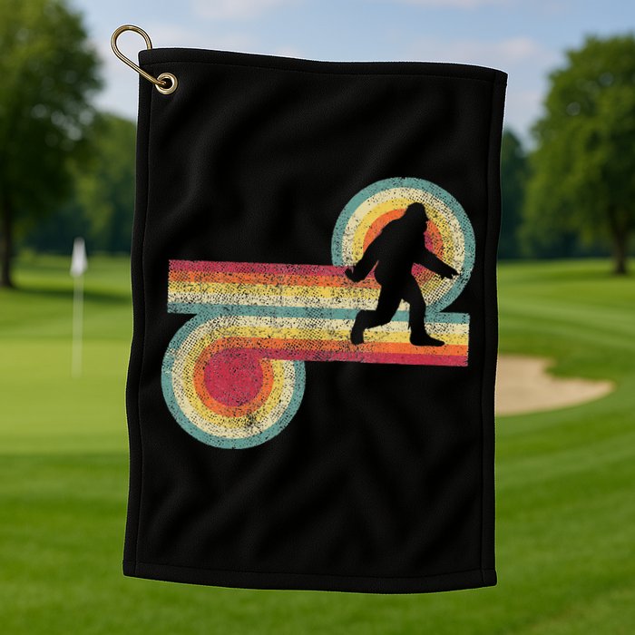 Vintage Bigfoot Sasquatch 70S 80S Style Retro Women Golf Towel