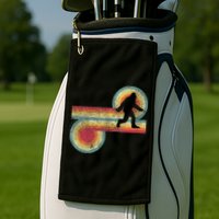 Vintage Bigfoot Sasquatch 70S 80S Style Retro Women Golf Towel