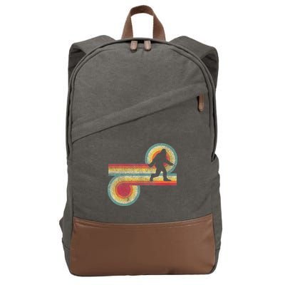 Vintage Bigfoot Sasquatch 70S 80S Style Retro Women Cotton Canvas Backpack