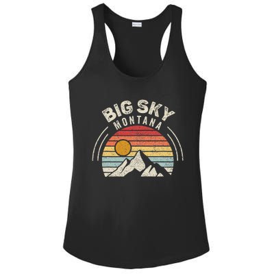 Vintage Big Sky Country Montana Mt Mountains Hiking Souvenir Ladies PosiCharge Competitor Racerback Tank