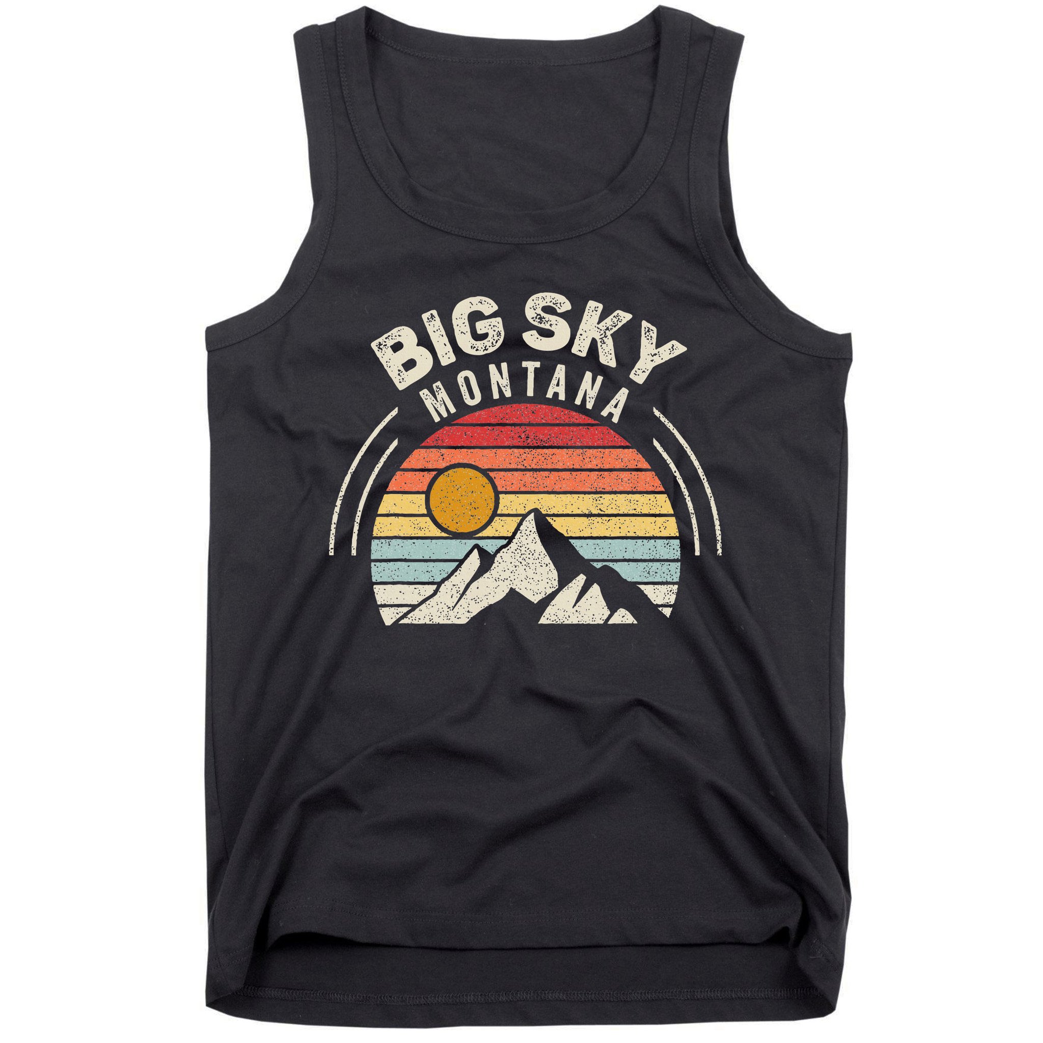 Vintage Big Sky Country Montana Mt Mountains Hiking Souvenir Tank Top