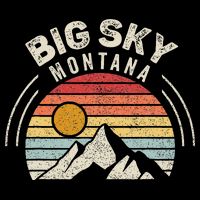 Vintage Big Sky Country Montana Mt Mountains Hiking Souvenir Womens T-Shirt