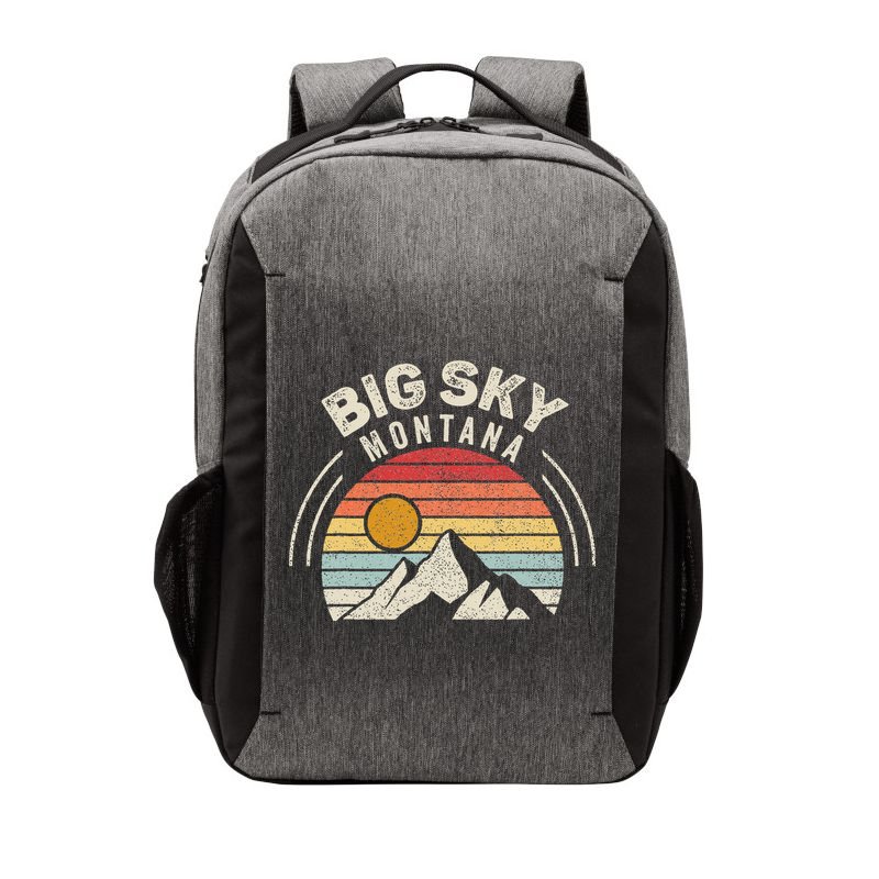 Vintage Big Sky Country Montana Mt Mountains Hiking Souvenir Vector Backpack