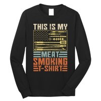 Vintage Bbq Smoker Grill Outfit This Is My Meat Smoking Long Sleeve Shirt