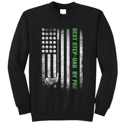 Vintage Best Step-Dad By Par Family Golfer Golf Lover Sweatshirt