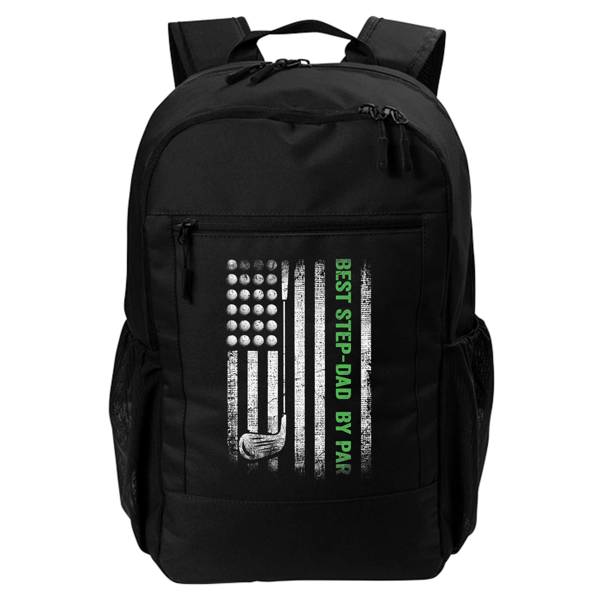 Vintage Best Step-Dad By Par Family Golfer Golf Lover Backpack