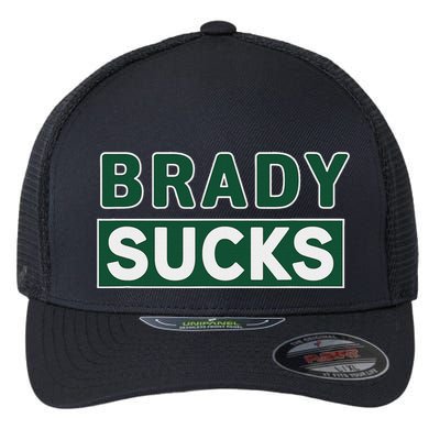 Vintage Brady Sucks Green And White Hate Brady Classic Flexfit Unipanel Trucker Cap