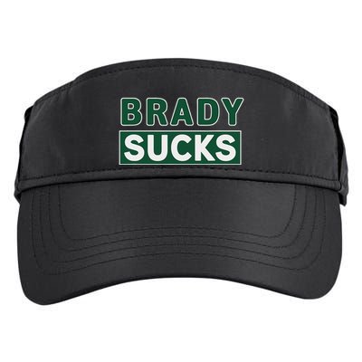 Vintage Brady Sucks Green And White Hate Brady Classic Adult Drive Performance Visor