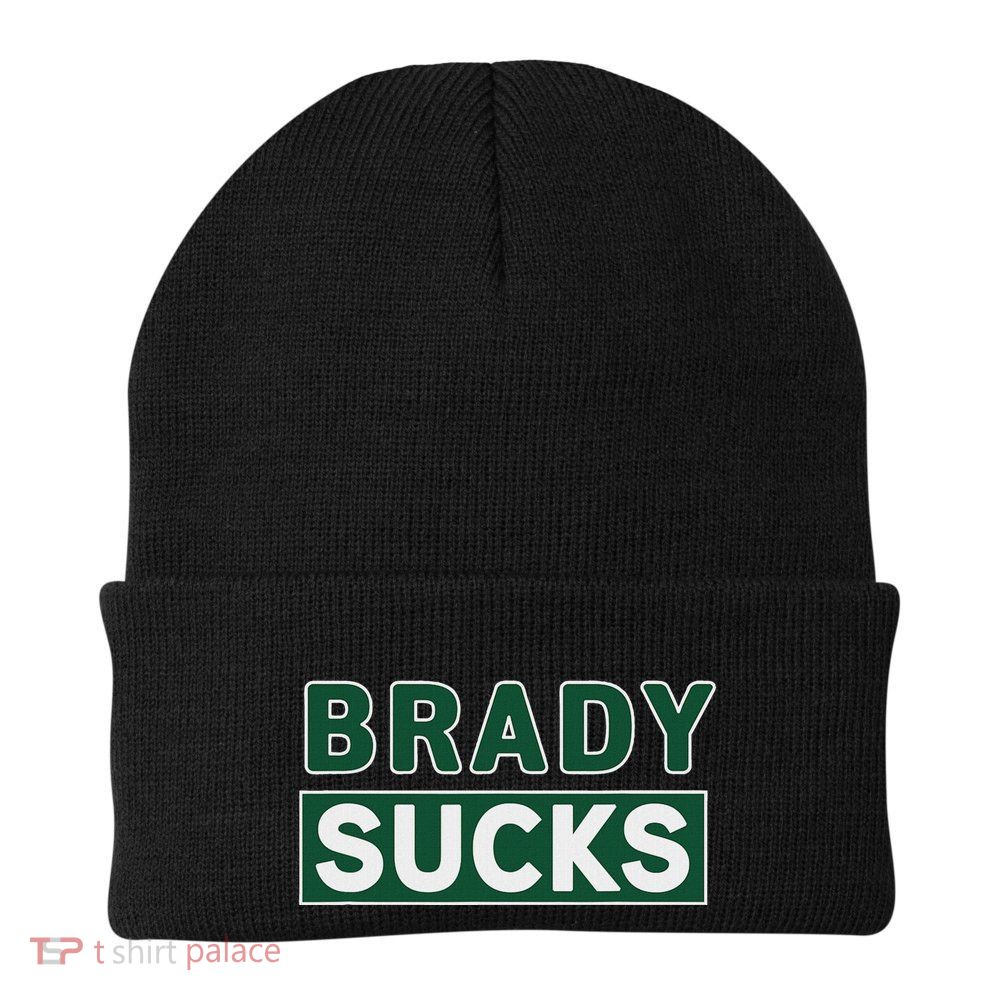 Vintage Brady Sucks Green And White Hate Brady Classic Beanie