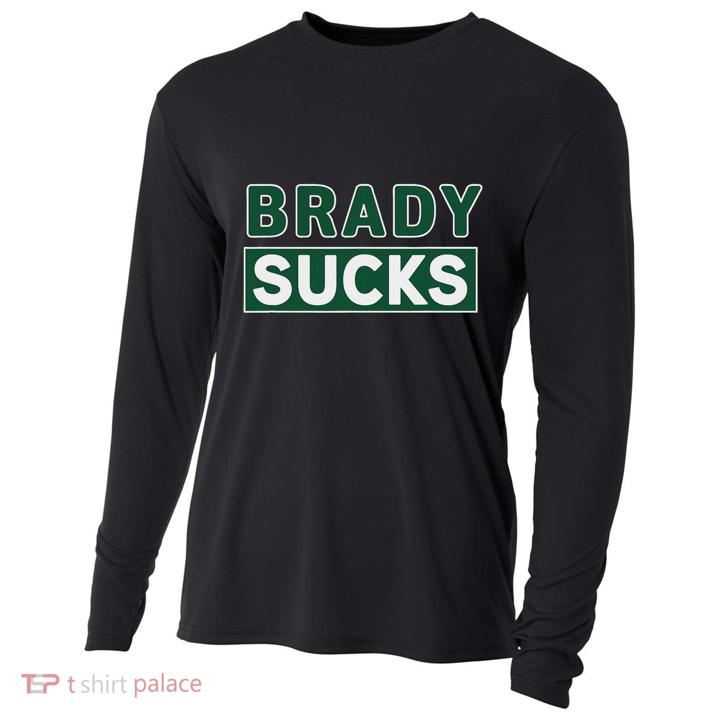 Vintage Brady Sucks Green And White Hate Brady Classic Cooling Performance Long Sleeve Crew