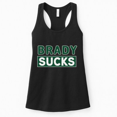 Vintage Brady Sucks Green And White Hate Brady Classic Womens Tank Top
