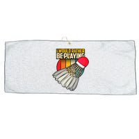 Vintage Badminton Shuttlecock Badminton Player Large Microfiber Waffle Golf Towel