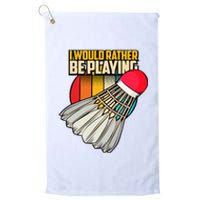 Vintage Badminton Shuttlecock Badminton Player Platinum Collection Golf Towel