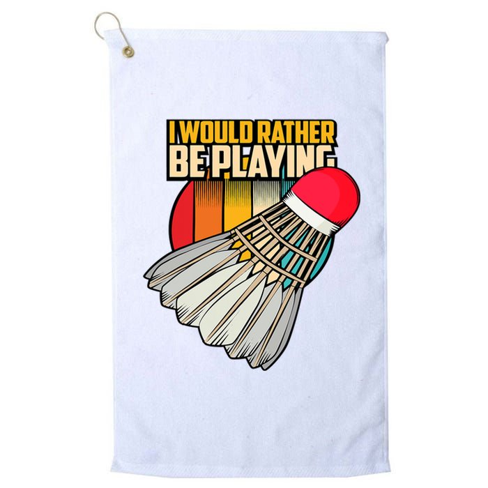 Vintage Badminton Shuttlecock Badminton Player Platinum Collection Golf Towel