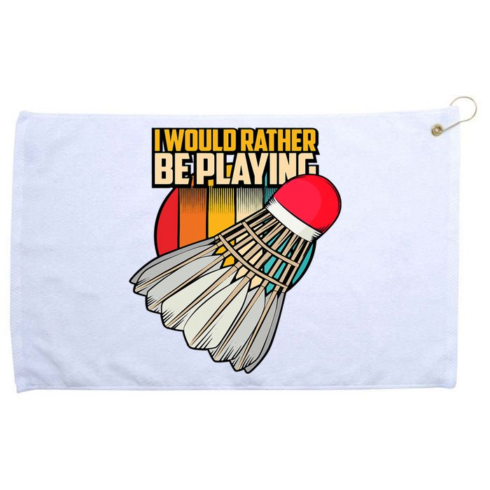 Vintage Badminton Shuttlecock Badminton Player Grommeted Golf Towel