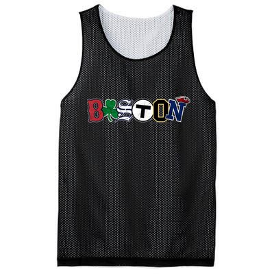 Vintage Boston Sports Fan City Pride Mesh Reversible Basketball Jersey Tank