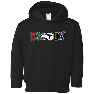 Vintage Boston Sports Fan City Pride Toddler Hoodie