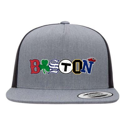 Vintage Boston Sports Fan City Pride TShirt Flat Bill Trucker Hat