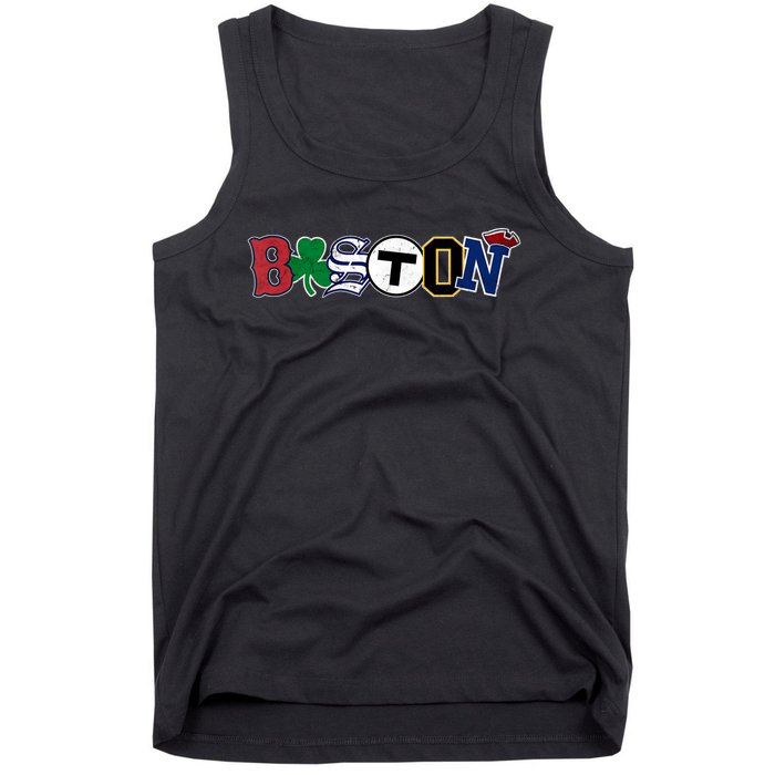 Vintage Boston Sports Fan City Pride TShirt Tank Top