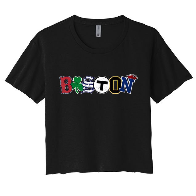 Vintage Boston Sports Fan City Pride TShirt Crop Top
