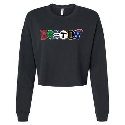 Vintage Boston Sports Fan City Pride TShirt Cropped Pullover Crew