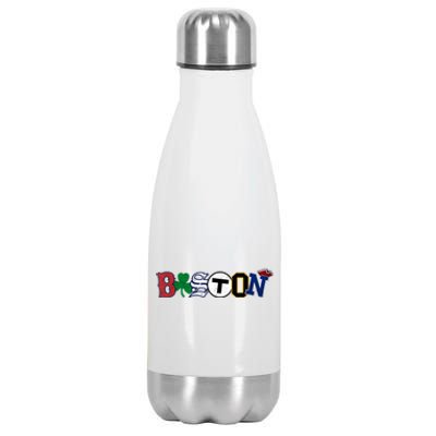 Vintage Boston Sports Fan City Pride TShirt Stainless Steel Insulated Water Bottle