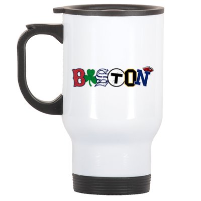 Vintage Boston Sports Fan City Pride TShirt Stainless Steel Travel Mug