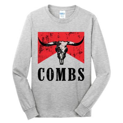 Vintage Bull Skull Western Tall Long Sleeve T-Shirt