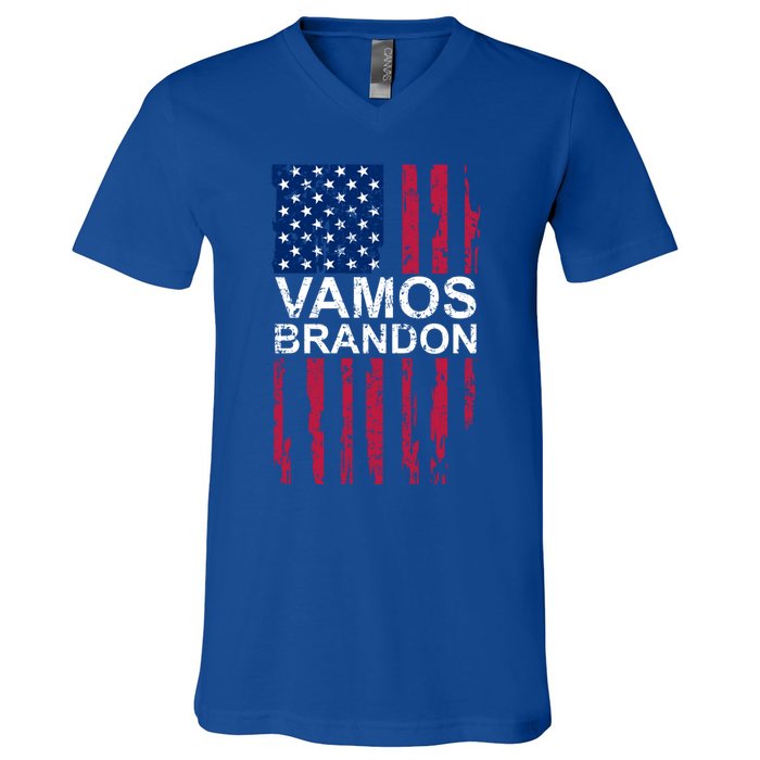 Vamos Brandon Spanish Version Of LetS Go Brandon Gift V-Neck T-Shirt