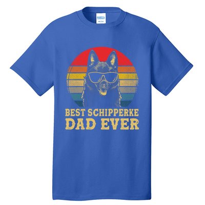 Vintage Best Schipperke Dad Ever Dog Lovers Gift Tall T-Shirt