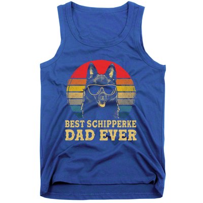 Vintage Best Schipperke Dad Ever Dog Lovers Gift Tank Top