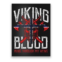 Viking Blood Skull Norwegian Flag Pride Norway Poster