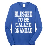 Vintage Blessed To Be Called Grandad Gift For Grandpa Meaningful Gift Long Sleeve Shirt