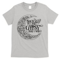 Vintage Back To The Gypsy That I Was Floral Moon T-Shirt