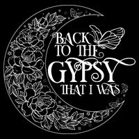 Vintage Back To The Gypsy That I Was Floral Moon Flatbill Hat