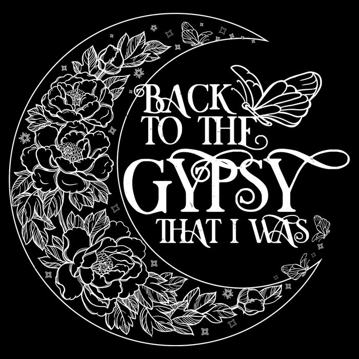 Vintage Back To The Gypsy That I Was Floral Moon Flatbill Hat