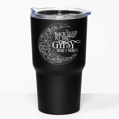 Vintage Back To The Gypsy That I Was Floral Moon Tumbler