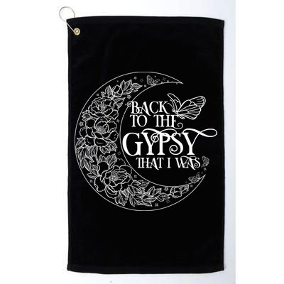 Vintage Back To The Gypsy That I Was Floral Moon Golf Towel