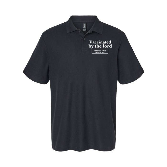 Vaccinated By The Lord Jesus Came Inside Me Softstyle Adult Sport Polo