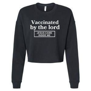 Vaccinated By The Lord Jesus Came Inside Me Cropped Pullover Crew