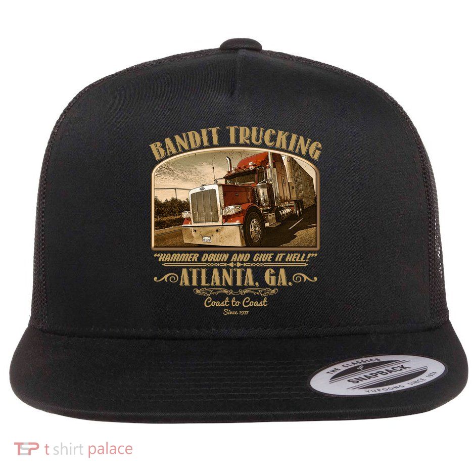 Vintage Bandit Trucking Atlanta GA Since 1977 Flatbill Hat