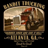 Vintage Bandit Trucking Atlanta GA Since 1977 Flatbill Hat