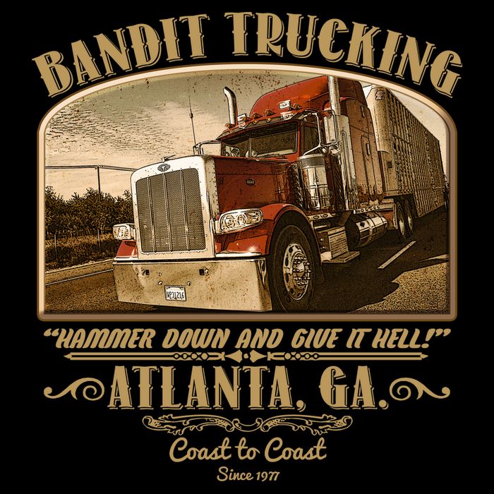 Vintage Bandit Trucking Atlanta GA Since 1977 Flatbill Hat