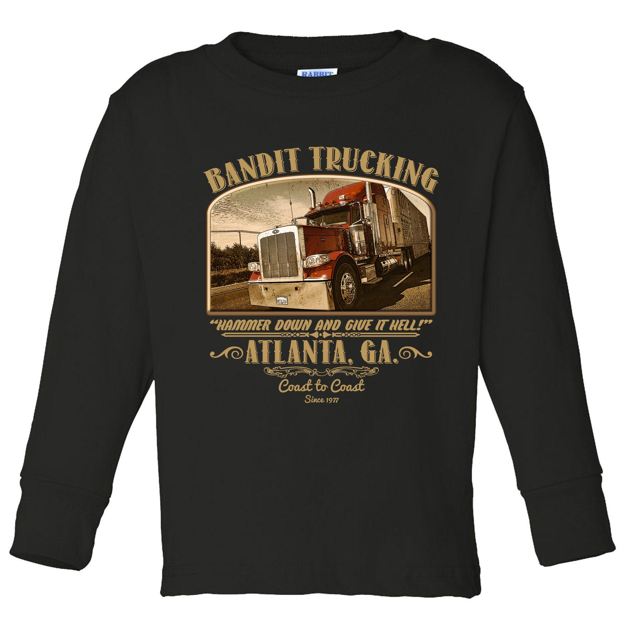 Vintage Bandit Trucking Atlanta GA Since 1977 Toddler Long Sleeve Shirt