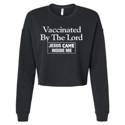 Vaccinated By The Lord Jesus Came Inside Me Cropped Pullover Crew
