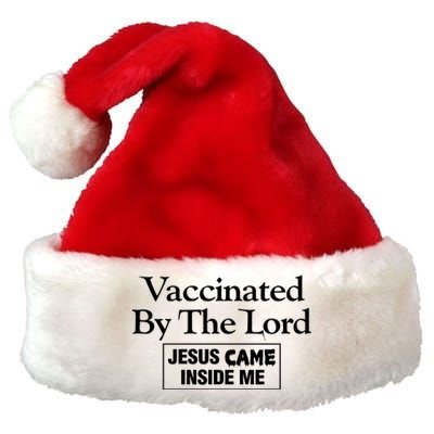 Vaccinated By The Lord Jesus Came Inside Me Premium Christmas Santa Hat