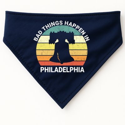 Vintage Bad Things Happen In Philadelphia Funny Philly USA-Made Doggie Bandana