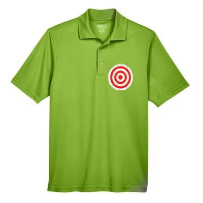 Vintage Bullseye Target Bulls Eye Funny Joke Men's Origin Performance Pique Polo