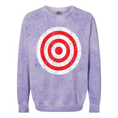 Vintage Bullseye Target Bulls Eye Funny Joke Colorblast Crewneck Sweatshirt