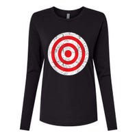 Vintage Bullseye Target Bulls Eye Funny Joke Womens Cotton Relaxed Long Sleeve T-Shirt